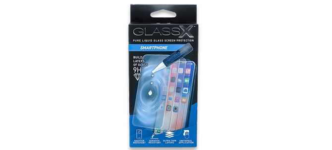 GlassX：全球首款純奈米液體螢幕保護
